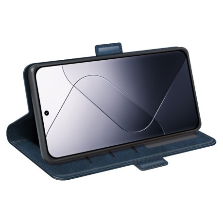 Чехол-книжка Dual-side Magnetic Buckle для Xiaomi 14 - синий