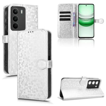 Чохол-книжка Honeycomb Dot для Realme C71 4G - сріблястий