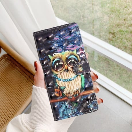 Чехол-книжка 3D Painting для Xiaomi Redmi A4 5G - owl