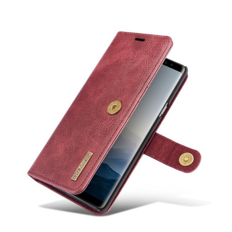 Кожаный чехол-книжка DG.MING Crazy Horse Texture со встроенным магнитом на Samsung Galaxy Note 9 красный