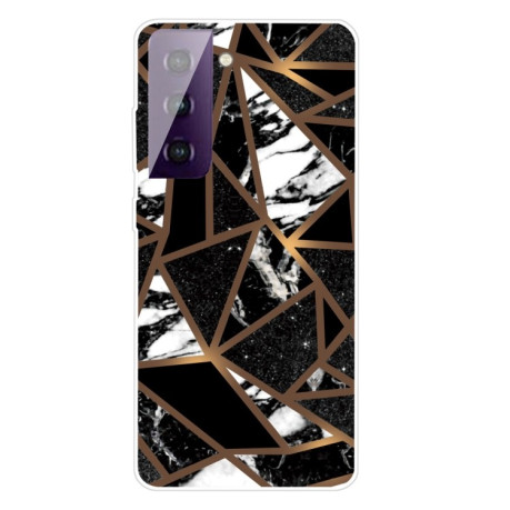 Противоударный чехол Marble Pattern для Samsung Galaxy S21 Plus- Rhombus Black