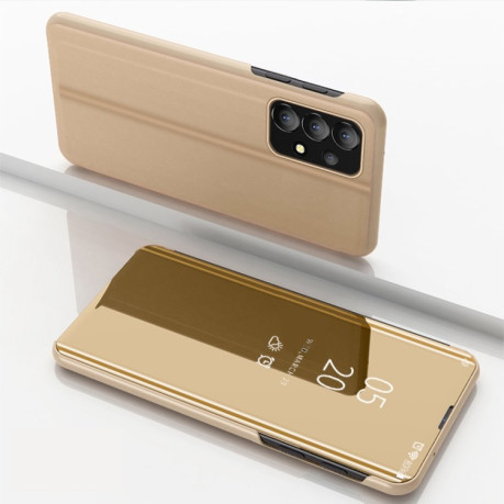 Чехол книжка Clear View для Samsung Galaxy A73 5G - золотой