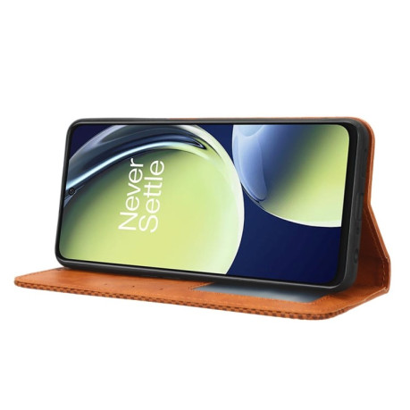 Чохол-книжка Magnetic Buckle Retro Crazy Horse Texture на OnePlus Nord N30/CE 3 Lite - коричневий