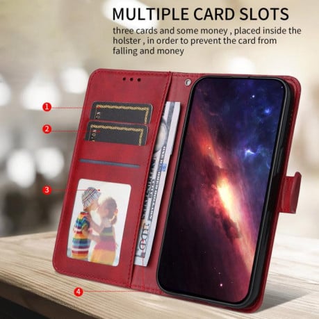 Чохол-книжка Classic Calf Texture на Infinix Smart 20 4G — червоний