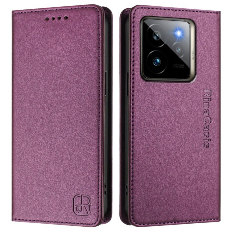 Чехол-книжка Retro Skin Feel Business Magnetic на Realme GT 7 Pro 5G - фиолетовый