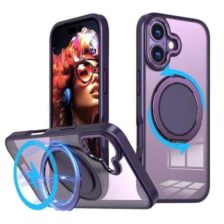 Чехол Kalebol с подставкой 360 и MagSafe на iPhone 17 - фиолетовый