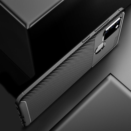 Ударозащитный чехол HMC Carbon Fiber Texture на Xiaomi Redmi 10A/9C - черный