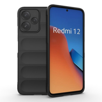 Силиконовый чехол Magic Flannel для Xiaomi Redmi 12 5G/Poco M6 Pro 5G - черный