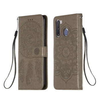 Чохол-книжка Lucky Clover Dream Catcher Printing на Samsung Galaxy A21 - сірий