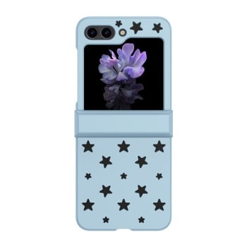 Противоударный чехол Star Pattern Skin Feel для Samsung Galaxy Flip 5 - голубой