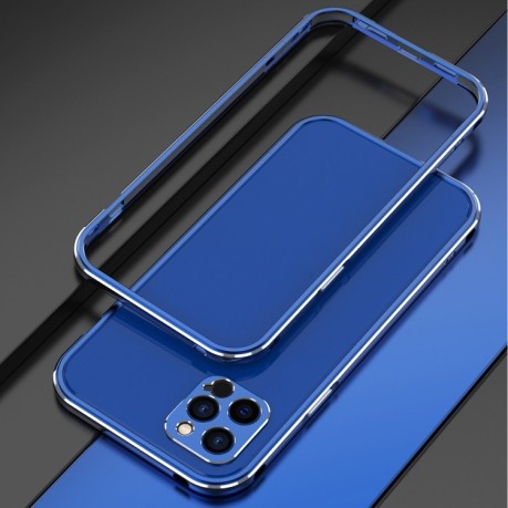 Металлический бампер Aurora Series  для iPhone 12 - синий