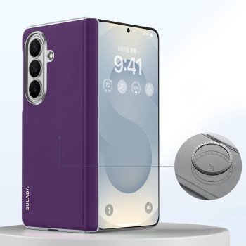 Чехол SULADA Skin Feel Liquid Leather на Samsung Galaxy Fold8 Ultra 5G — фиолетовый