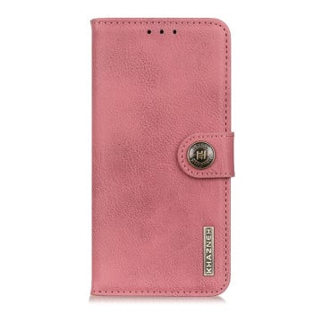 Кожаный чехол-книжка Cowhide Texture на Samsung Galaxy A71- розовый