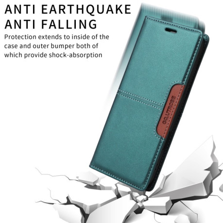 Чехол-книжка GQUTROBE G01 RFID Anti-theft Leather  для OPPO Reno12 F/12FS - зеленый