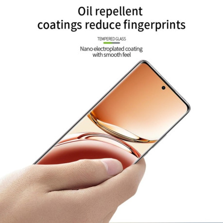 Защитное стекло PINWUYO 9H 3D Full Screen на OPPO Reno12 F / A3 - черное