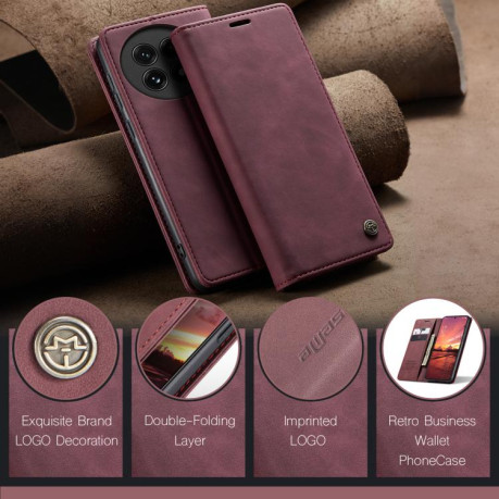 Чохол-книжка CaseMe-013 Multifunctional на OnePlus 13 - червоний