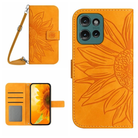 Чехол-книжка Skin Feel Sun Flower для Motorola Edge 50 Neo 5G - желтый