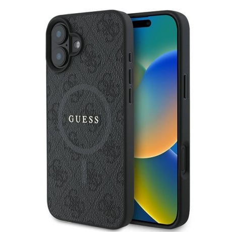 Оригінальний чохол Guess Ring Classic Logo MagSafe для iPhone 16 Plus - black