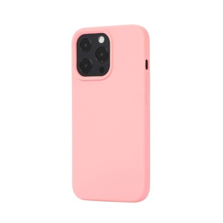 Силіконовий чохол Solid Color Liquid для iPhone 14 - рожевий