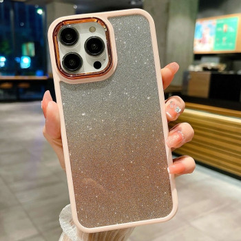 Противоударный чехол Gradient Acrylic для iPhone 15 - розовый