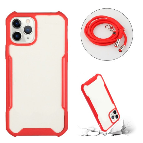 Чехол Acrylic Neck Lanyard для iPhone 11 Pro Max - красный