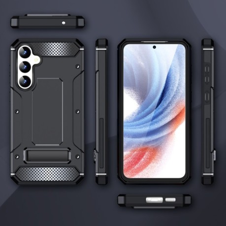 Противоударный чехол Matte Holder для Samsung Galaxy S23 FE 5G - черный