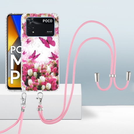 Противоударный чехол 2.0mm Airbag для Xiaomi Poco M4 Pro 4G - Dancing Butterflies