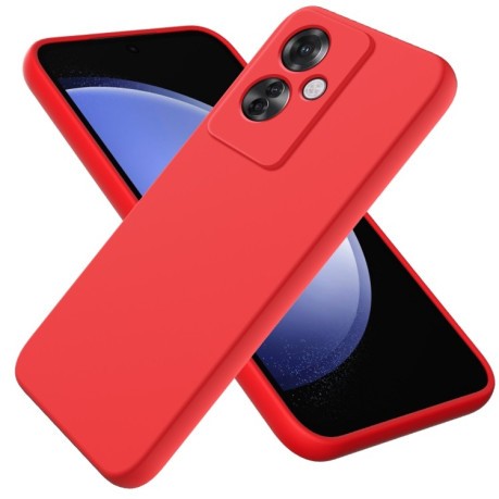 Силіконовий чохол Solid Color Liquid Silicone на OPPO Reno11 F/F25 Pro - червоний