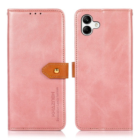 Чохол-книжка KHAZNEH Dual-color Cowhide для Samsung Galaxy A04 4G - рожеве золото