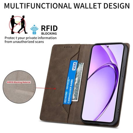 Чохол-книжка Business Solid Color із захистом від сканування RFID на Xiaomi Redmi 15C 5G/4G EU 173mm/Poco C85 5G - коричневий
