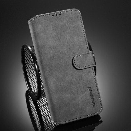 Чехол-книжка DG.MING Retro Oil Side на Xiaomi Redmi 9T/Poco M3 - серый