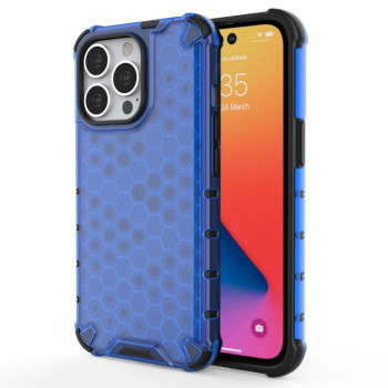 Противоударный чехол Honeycomb на  iPhone 14 Pro - синий