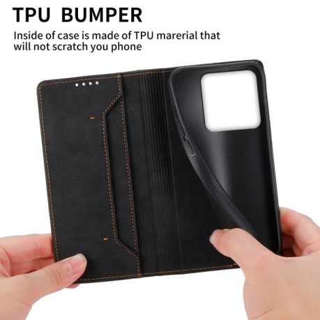 Чохол-книжка Business Solid Color Magnetic RFID Leather на Xiaomi 14T Pro - чорний
