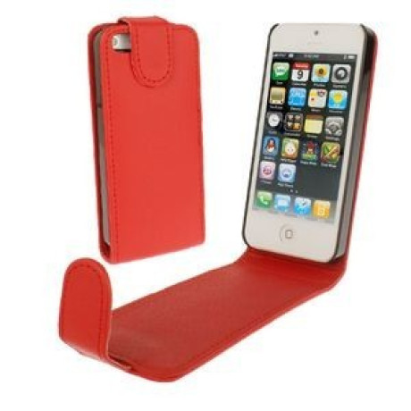 Шкіряний чохол Simple для iPhone 5,5s,SE-червоний
