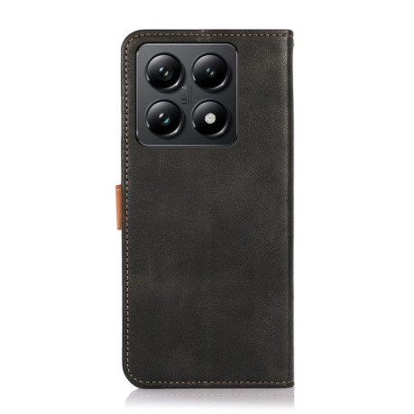 Чохол-книжка KHAZNEH Cowhide Texture на Xiaomi 14T Pro - чорний