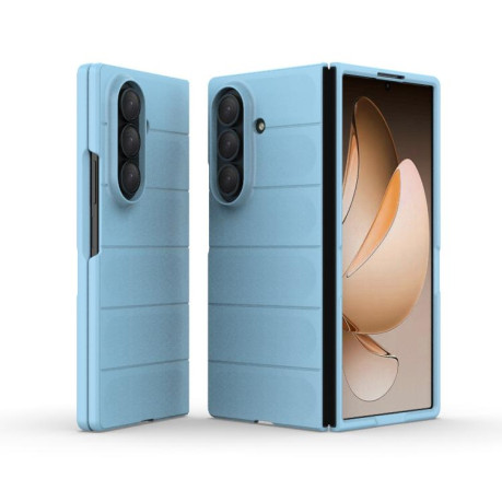 Силіконовий чохол Magic Flannel для Samsung Galaxy Fold 7 5G - блакитний