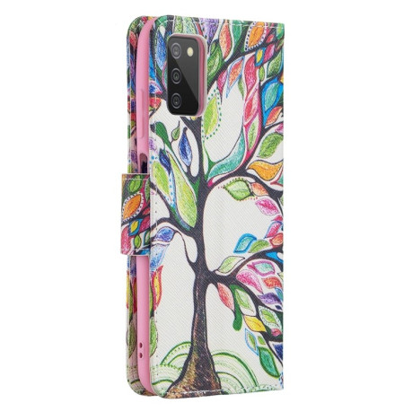 Чехол-кошелек Colored Drawing Pattern для Samsung Galaxy A03s - Tree Life