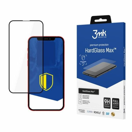 Защитное стекло 3MK HardGlass Max для iPhone 13 Mini - черное