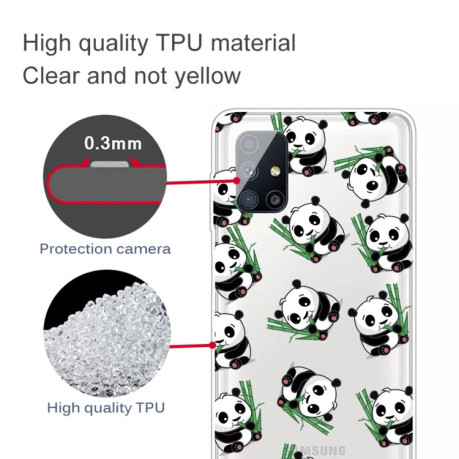 Ударозащитный чехол Painted Transparent на Samsung Galaxy M51 - Panda