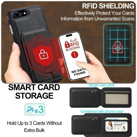 Чехол-книжка LC.IMEEKE L3 Series Detachable RFID Card Bag Magsafe для iPhone 16e - черный