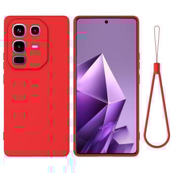 Силіконовий чохол Solid Color Liquid Silicone на Infinix Note 50 4G / 50 Pro 4G - червоний