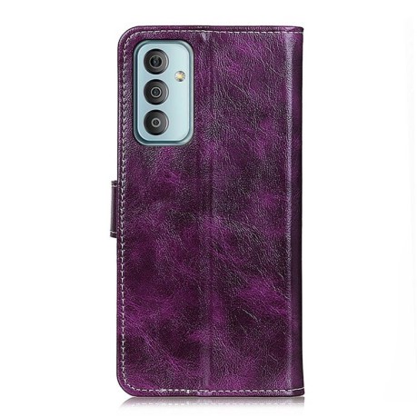 Шкіряний чохол-книжка Retro Crazy Horse Texture Samsung Galaxy M13 4G - фіолетовий