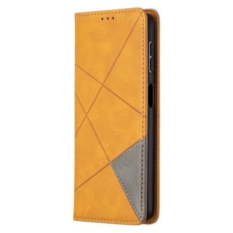 Чехол-книжка Rhombus Texture на Samsung Galaxy A32 5G- желтый