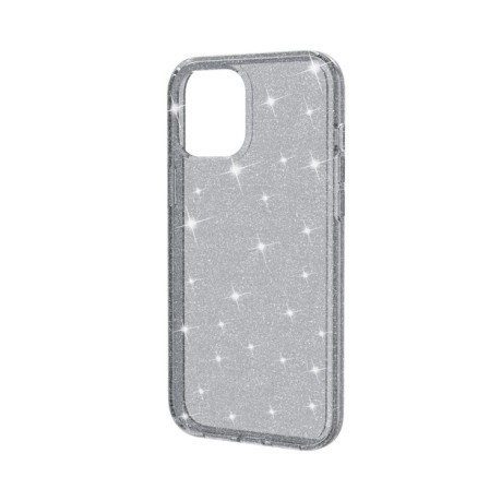 Противоударный чехол Glitter T Style на iPhone 12/12 Pro - серый