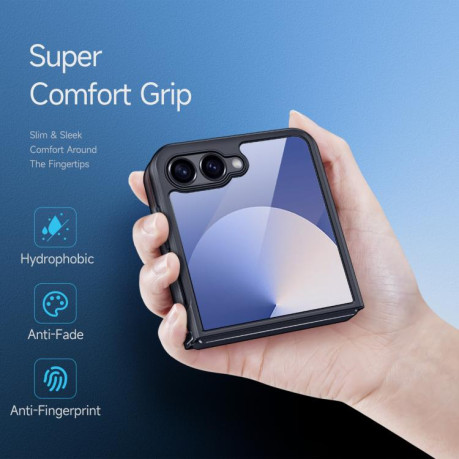 Чехол DUX DUCIS Aimo Mag гибрид TPU+PC с MagSafe матовый Frosted Feel на Samsung Galaxy Flip 7 5G - черный