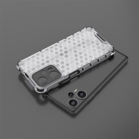 Противоударный чехол Honeycomb для Xiaomi Poco F5 Pro - белый
