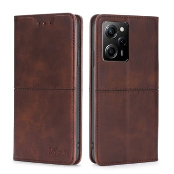 Чохол-книжка Cow Texture Magnetic для Xiaomi Poco X5 Pro / Redmi Note 12 Pro - коричневий