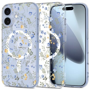 Чохол Tech-Protect FlexAir Hybrid з MagSafe на iPhone 17 - Daisies with Leaves