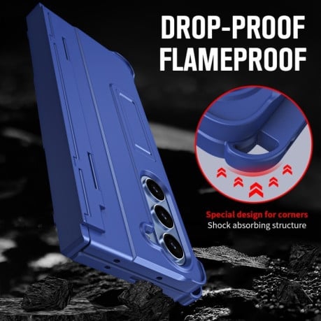 Противоударный чехол Diamond Case-film Integral Hinge Shockproof для Samsung Galaxy  Fold 6 5G - синий