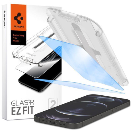 Комплект захисного скла Spigen Glas.Tr &quot;EZ Fit&quot; для iPhone 13 Pro Max - Antiblue